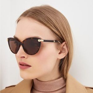 Versace V-Rock VE4364Q Havana/Gold Cat Eye Sunglasses 55mm